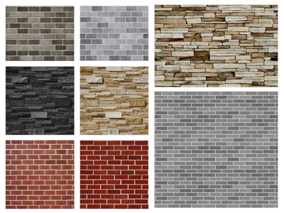 现代文化石背景墙3d模型 现代文化石背景墙