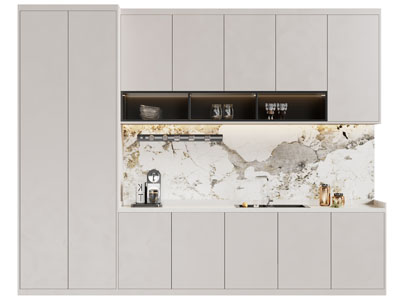 现代简约带水吧台的酒柜3d模型 现代简约带水吧台的酒柜