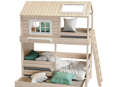 现代房屋造的儿童上下床