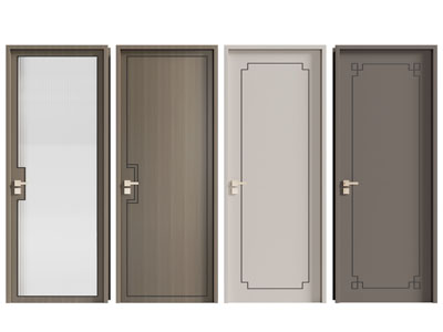 新中式单扇平开门