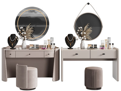 现代轻奢化妆、梳妆台