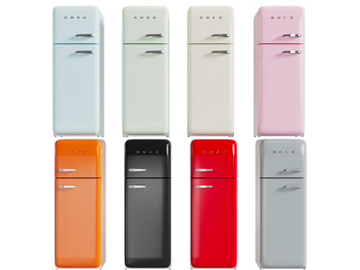 现代糖果色电冰箱