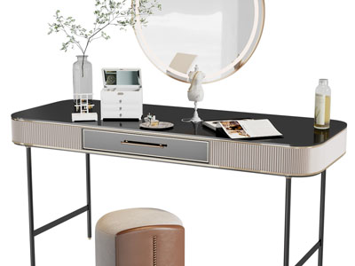 现代轻奢化妆、梳妆台