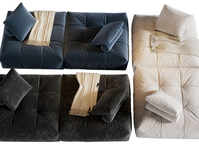 现代方形布艺沙发坐垫