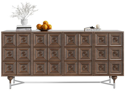 中式复古实木玄关柜、边柜