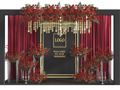 现代花卉婚庆美陈