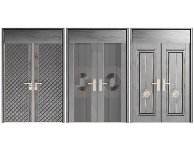 新中式双扇平开门