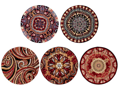 欧式花纹圆形地毯3d模型 欧式花纹圆形地毯