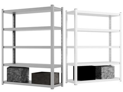 现代金属可调高度的货架3d模型 现代金属可调高度的货架
