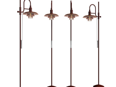 工业loft复古铜制落地灯