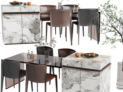 现代水吧台、岛台餐桌椅组合