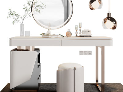 现代轻奢化妆、梳妆台