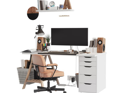 现代书桌椅组合