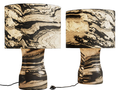 现代大理石纹理的台灯