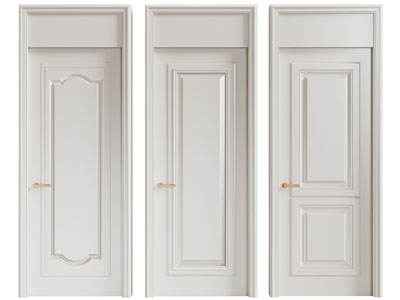 简欧单扇平开门