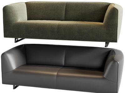 现代双人沙发3d模型 现代双人沙发