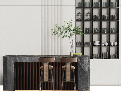 现代大理石吧台吧椅