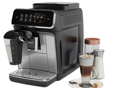 现代咖啡机、拿铁咖啡