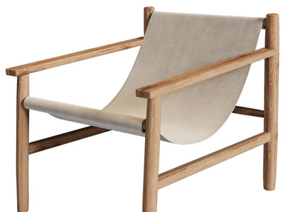 现代实木边框休闲椅子