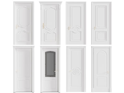 简欧单扇平开门