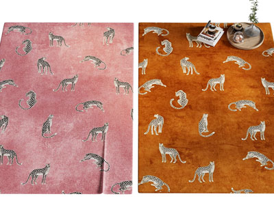 现代黑豹图案的长方形地毯3d模型 现代黑豹图案的长方形地毯