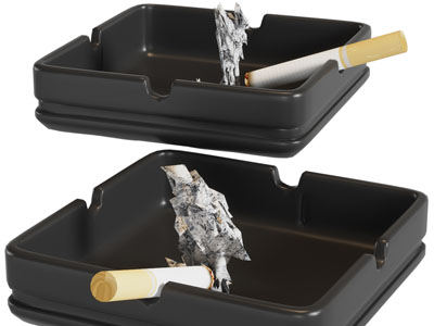 现代方形烟灰缸