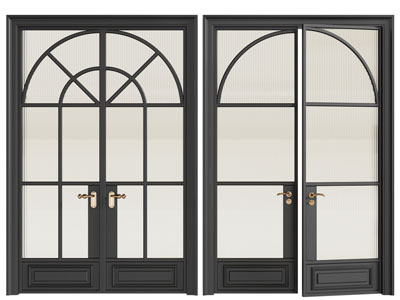 法式双扇平开门