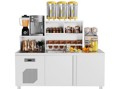 现代奶茶饮料操作台商业设备3d模型 现代奶茶饮料操作台商业设备