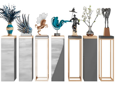 现代轻奢雕塑雕刻摆件组合