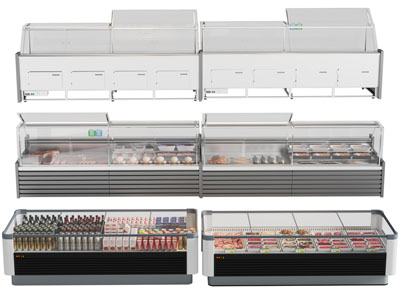 现代生鲜饮料保鲜柜、展柜