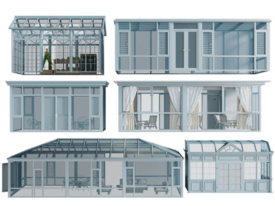 现代玻璃阳光房