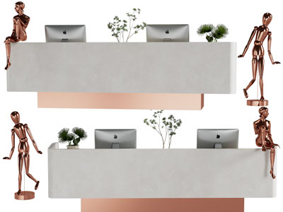 现代前台接待台