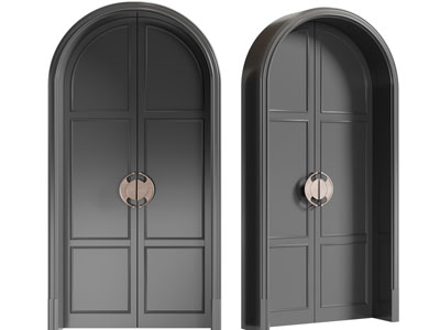 法式拱形双扇平开门