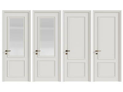 简欧单扇平开门