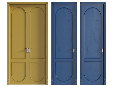 法式双扇、单扇平开门