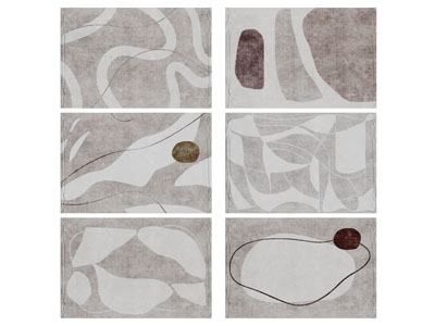 现代长方形地毯3d模型 现代长方形地毯