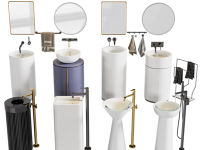 现代轻奢洗手台