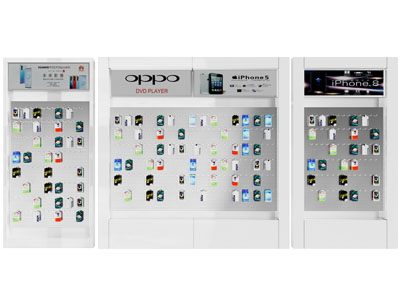 现代手机配件柜、配件展柜