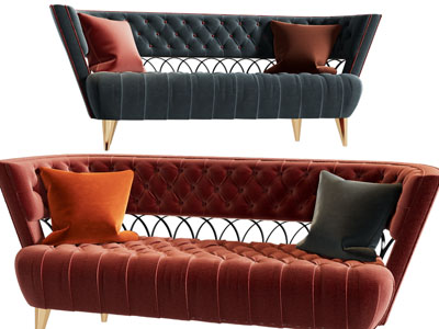 现代轻奢多人沙发