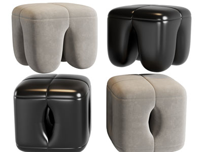 现代方形坐墩、沙发凳子