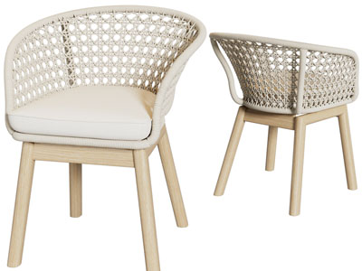 现代藤编休闲椅子