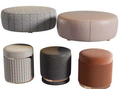 现代圆形沙发凳