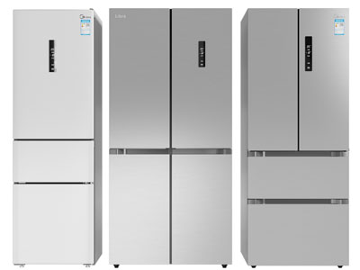 现代双开门、上门电冰箱