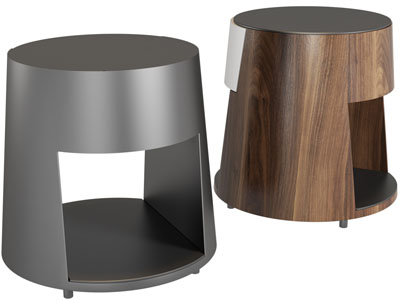 现代圆形床头柜