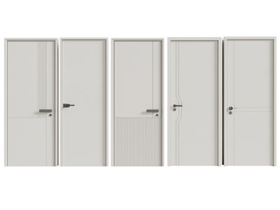 现代单扇平开门