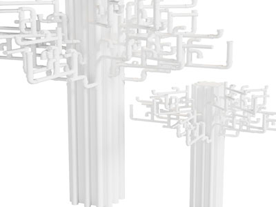 工业风loft管道装饰柱摆件3d模型 工业风loft管道装饰柱摆件