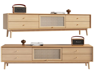 北欧实木电视柜