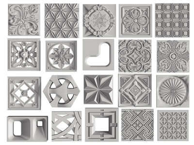 现代雕花构件