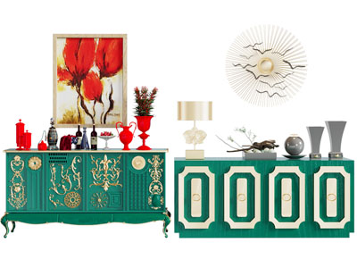 欧式玄关柜、边柜