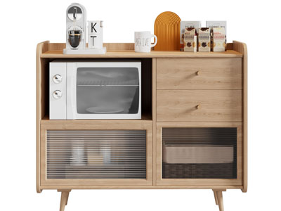 北欧实木餐边柜